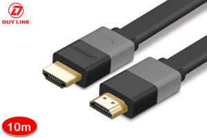 Cáp HDMI dẹt vỏ nhựa trợ 3D 4K Ugreen 30114 10m