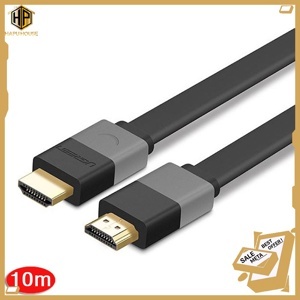 Cáp HDMI dẹt vỏ nhựa trợ 3D 4K Ugreen 30114 10m