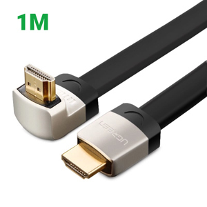 Cáp HDMI mỏng bẻ góc down 90 độ Ugreen 10281 1m