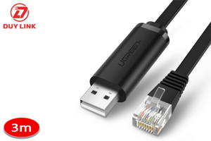 Cáp lập trình Console USB to RJ45 FTDI dài 3m Ugreen 60813