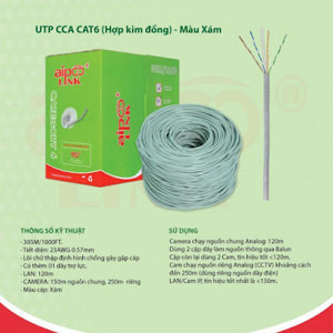 Cáp mạng Aipoo Link CAT6 UTP CCA