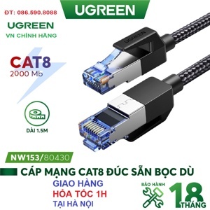 Cáp mạng CAT 8 dài 1.5M Ugreen 80430