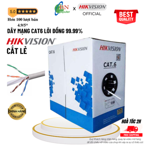 Cáp mạng CAT6 UTP Hikvision DS-1LN6-UE-W