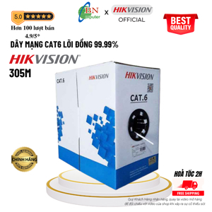 Cáp mạng CAT6 UTP Hikvision DS-1LN6-UE-W
