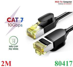 Cáp mạng Cat7 Ultra Slim dài 2M băng thông 10Gbps 600MHZ Ugreen 80417