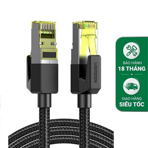 Cáp mạng Cat7 vỏ bọc Nylon dài 1M băng thông 10Gbps 600MHZ Ugreen 80421