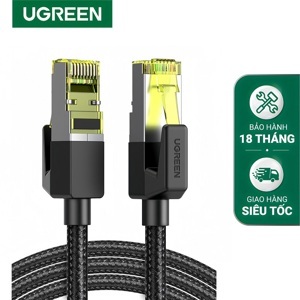 Cáp mạng Cat7 vỏ bọc Nylon dài 0,5M băng thông 10Gbps 600MHZ Ugreen 80420 cao cấp