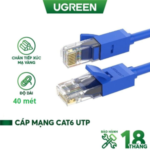 Cáp mạng đúc sẵn CAT6 dài 40m Ugreen 11225