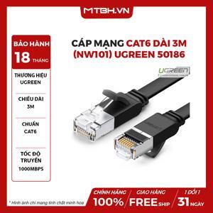 Cáp mạng đúc sẵn dây dẹt Cat6 dài 3m Ugreen 50186 (24AWG)