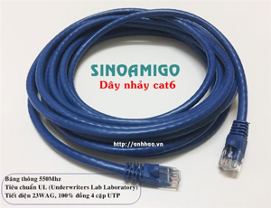 Cáp mạng Sinoamigo 3M Cat6 SN-20105 đầu đúc