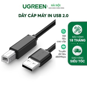 Cáp máy in USB 2.0 dài 1.8m Ugreen 10845