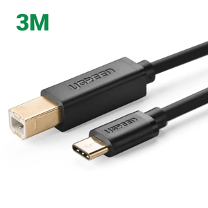 Cáp máy in USB Type C 3m Ugreen 30182