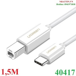 Cáp máy in USB Type C dài 1.5m Ugreen 40417