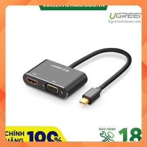 Cáp Mini Displayport to VGA + HDMI Ugreen 20422