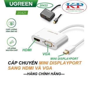 Cáp Mini Displayport to VGA + HDMI Ugreen 20422
