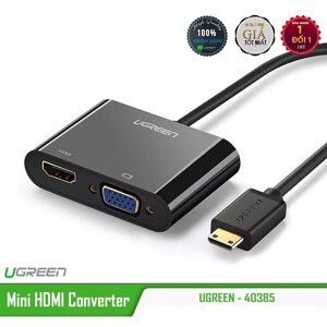 Cáp mini HDMI sang HDMI + VGA Ugreen 40385