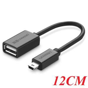 Cáp mini usb 2.0 otg 20cm cắm cổng usb của xe hơi ugreen 10383
