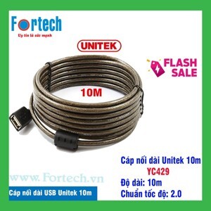 Cáp nối dài USB 10m Unitek Y-C429