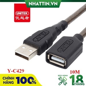 Cáp nối dài USB 10m Unitek Y-C429