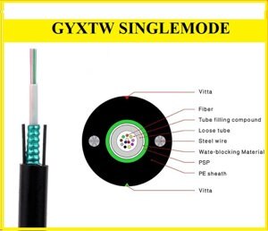 Cáp quang luồn ống 24 sợi GYXTW-SM-24B1