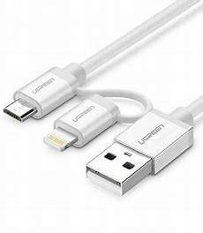 Cáp sạc 2 trong 1 USB 2.0 sang Micro USB và Lightning dài 1M Ugreen 20748