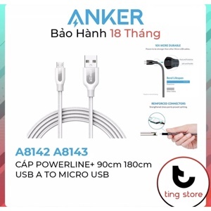 Cáp sạc ANKER Powerline+ Micro-USB 1.8M - A8143