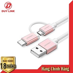 Cáp sạc điện thoại 2 trong 1 micro usb và type c Ugreen 30541