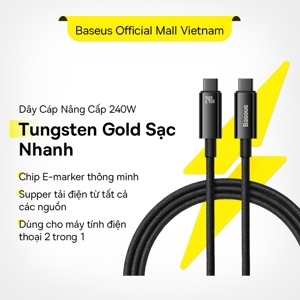 Cáp sạc nhanh C to C Baseus Cafule KLF Series PD3.1 Gen2