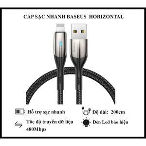 Cáp sạc nhanh Type C to Lightning Baseus Horizontal Data PD 18W