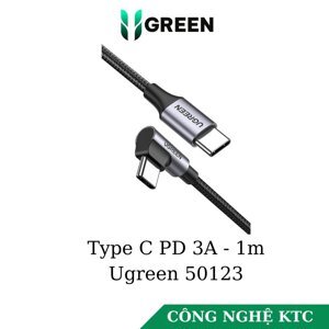 Cáp sạc Type C bẻ góc 90 dài 1m Ugreen 50123