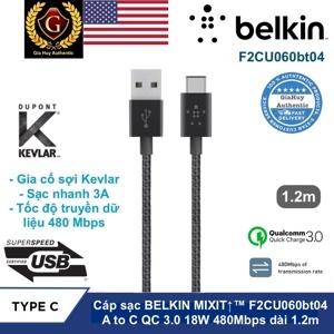 Cáp sạc Type-C Belkin MIXIT F2CU060bt04