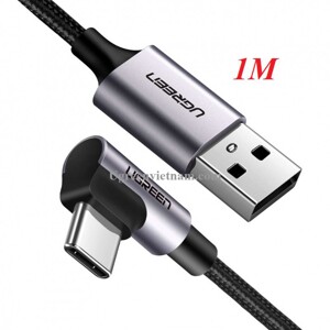 Cáp sạc Type C sang USB 2.0 góc 90 dài 1m Ugreen 50941