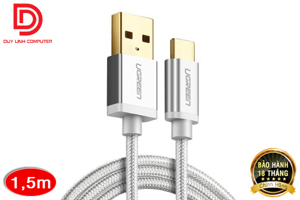 Cáp sạc USB 2.0 to Type C dài 1,5m Ugreen 20813