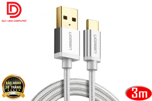 Cáp sạc USB 2.0 to Type C dài 3m Ugreen 20815