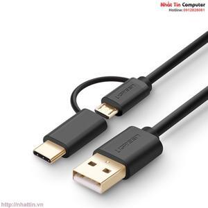 Cáp sạc USB ra Micro USB và Type-C Ugreen 30174 - 1m