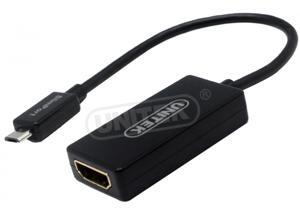 Cáp Slimport to HDMI Unitek Y-6304 dùng cho điện thoại LG Nexus 4, 5, 7, G Pro, G2, G Pad, Asus Fonepad, HP Chromebook