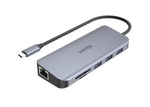 Cáp TYPE-C ra 3 USB 3.0 + HDMI + VGA + LAN + TF/SD/PD UNITEK D1026B