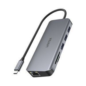 Cáp TYPE-C ra 3 USB 3.0 + HDMI + VGA + LAN + TF/SD/PD UNITEK D1026B