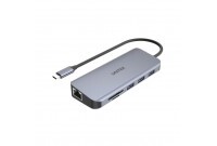 Cáp TYPE-C ra 3 USB 3.0 + HDMI + VGA + LAN + TF/SD/PD UNITEK D1026B