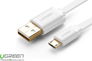 Cáp USB 2.0 To Micro B dẹt dài 0.5m Ugreen 10393