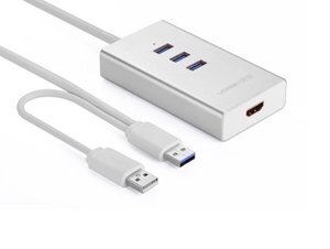Cáp USB 3.0 to HDMI và 3 cổng USB 3.0 Ugreen 40257
