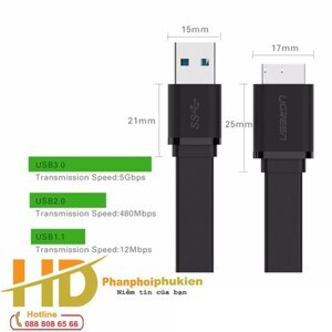 Cáp USB 3.0 to Micro B Ugreen 10811 2M