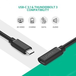 Cáp USB-C nối dài 50cm Ugreen 40574