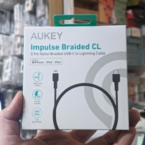 Cáp USB-C to Lightning Aukey CB-CL3 0.9m