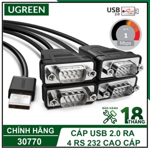 Cáp USB to 4 rs232 Ugreen 30770