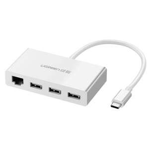 Cáp USB Type-C ra 3 cổng USB 3.1 Ugreen 40382 - hỗ trợ Lan 10/100Mbps