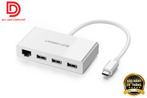 Cáp USB Type-C ra 3 cổng USB 3.1 Ugreen 40382 - hỗ trợ Lan 10/100Mbps