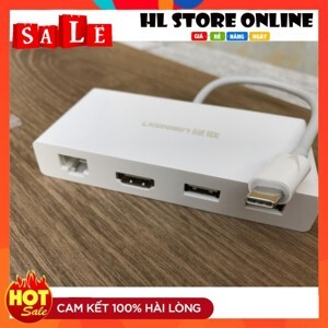 Cáp USB Type-C sang HDMI, Lan, Hub USB Ugreen 40377