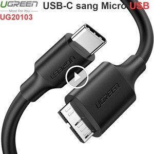 Cáp USB type C sang Micro B dài 1m UGREEN US312 20103