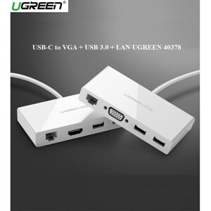 Cáp USB Type-C sang VGA, Lan 10/100Mbps, Hub USB 3.0 Ugreen UG-40378